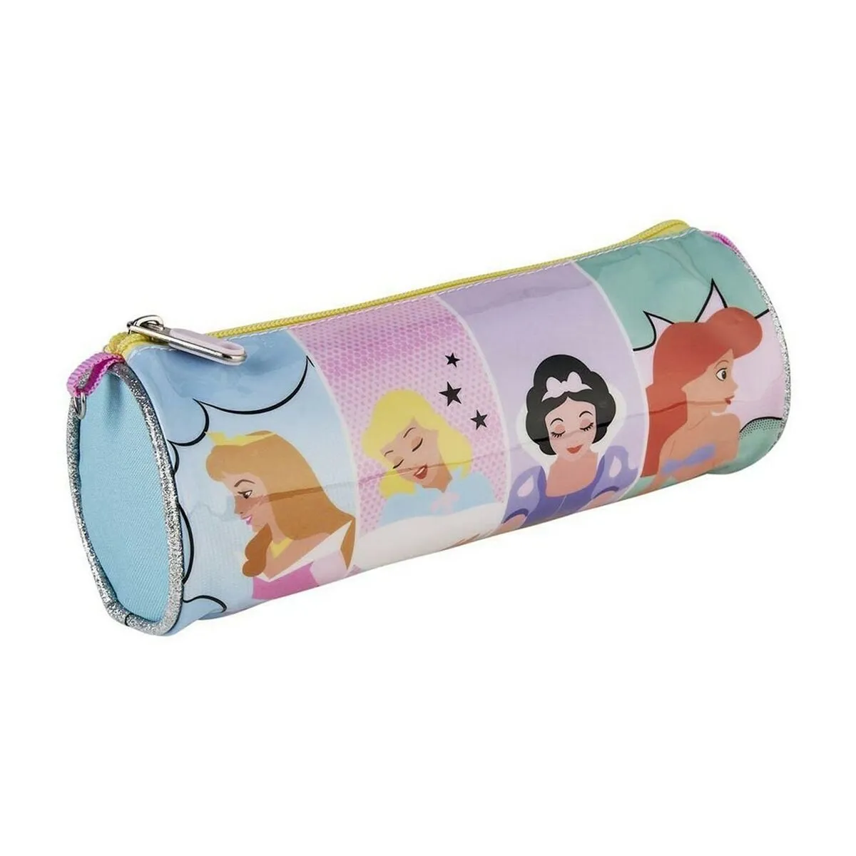 Astuccio Scuola Cilindrico Princesses Disney Rosa (8 x 8 x 23 cm)