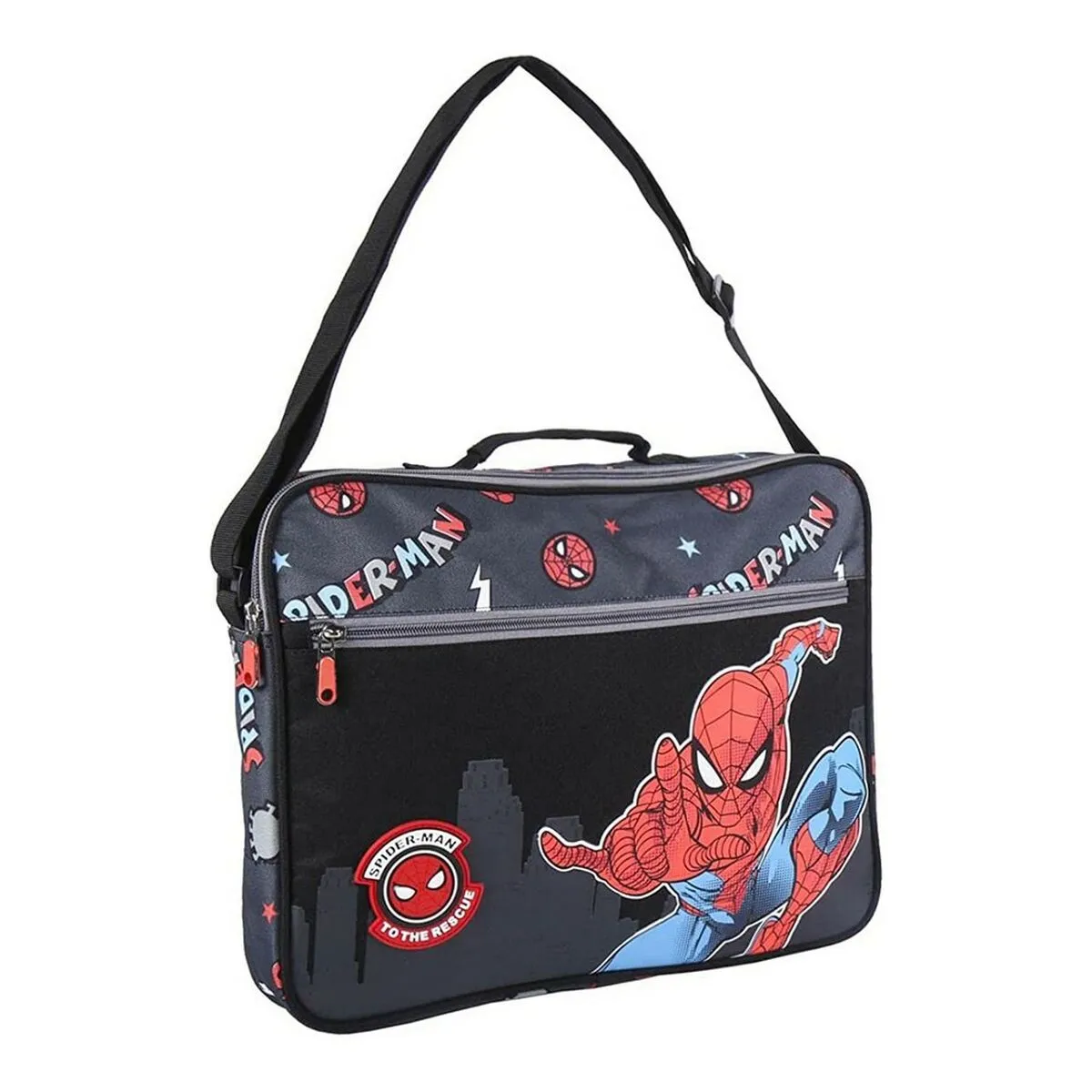 Borsa per la scuola Spider-Man Nero 29 x 6 x 38 cm