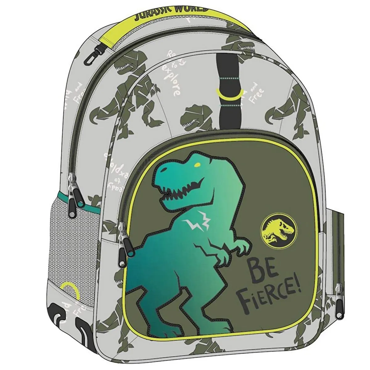 Zaino Scuola Jurassic Park Verde (32 x 15 x 42 cm)