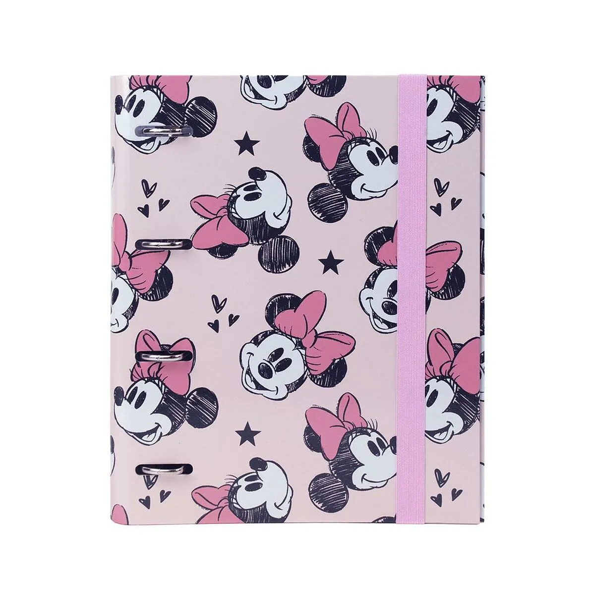 Raccoglitore ad anelli Minnie Mouse A4 Rosa (26 x 32 x 4 cm)