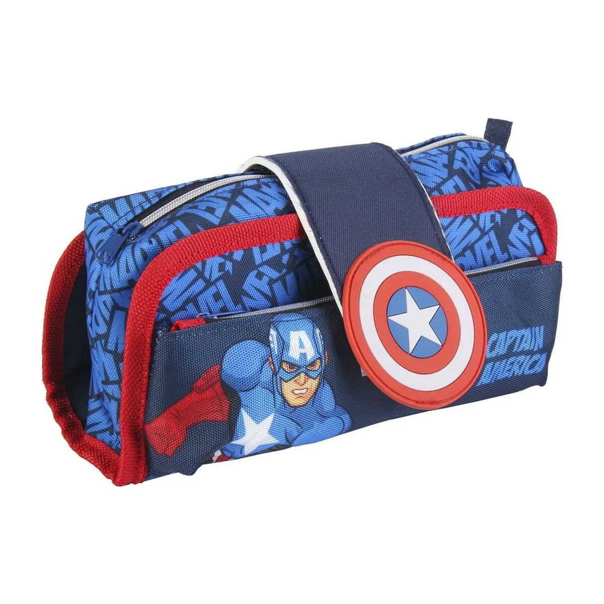 Astuccio Scuola Marvel Azzurro (22 x 12 x 7 cm)