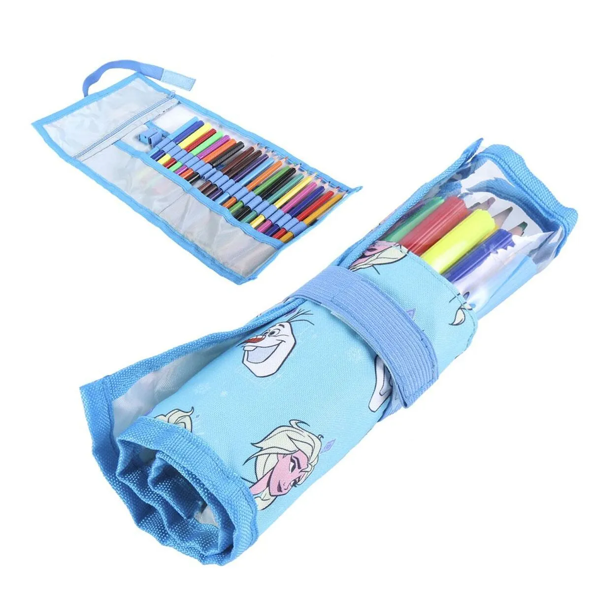 Astuccio per la Scuola con Accessori Frozen Azzurro (22 pcs)