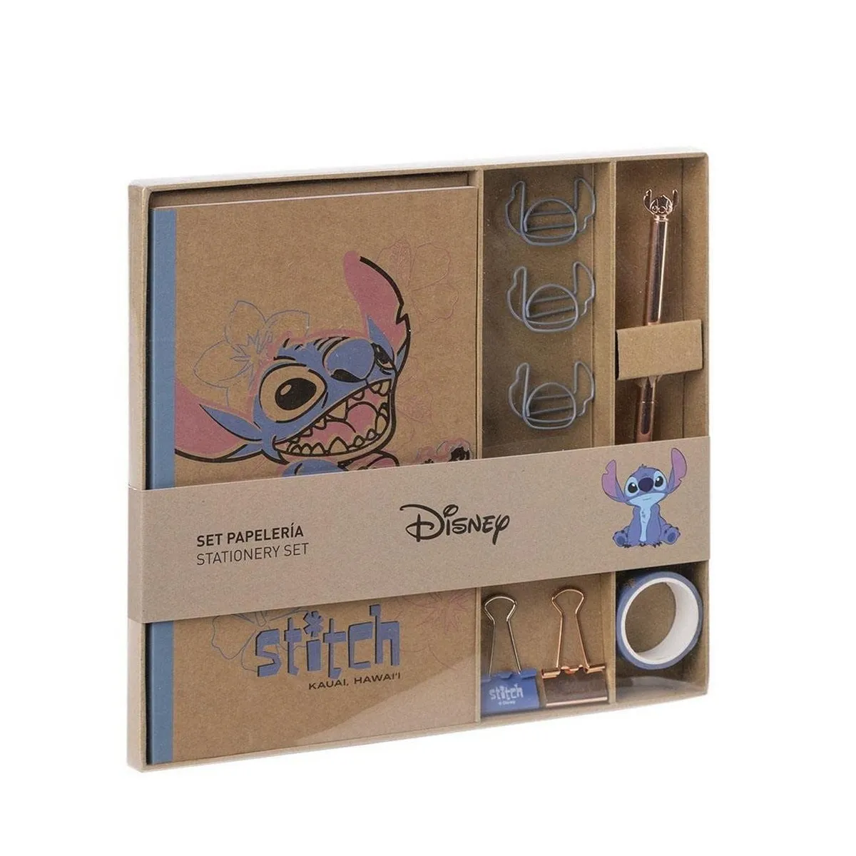 Set di Cancelleria Stitch 10 Pezzi Azzurro