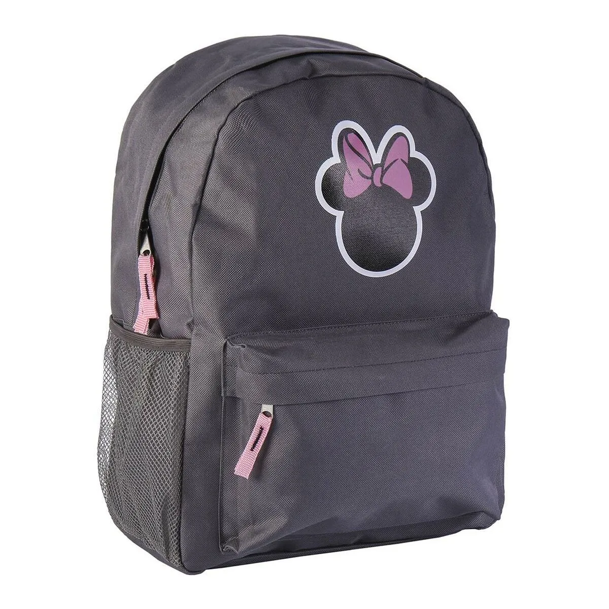 Zaino Scuola Minnie Mouse Grigio 30 x 41 x 14 cm