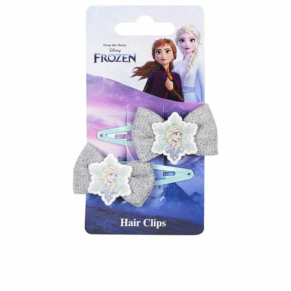 Fermagli per Capelli Inca Clips Lazo Disney 2 Unità Azzurro Argentato Fiocco (2 Unità)