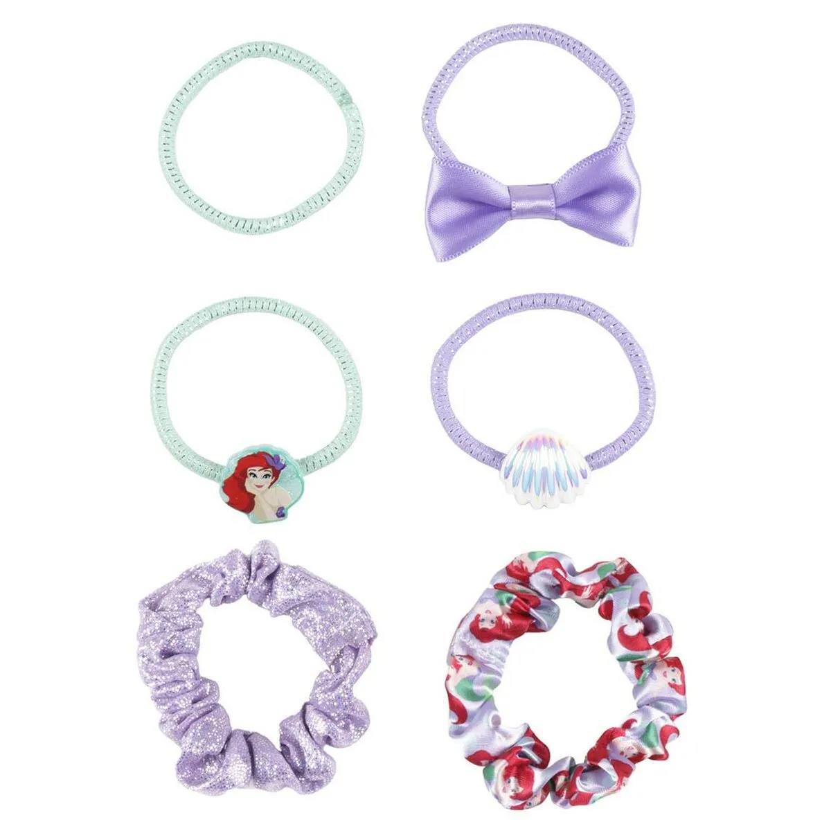 Elastici per capelli Princesses Disney Multicolore 6 Unità