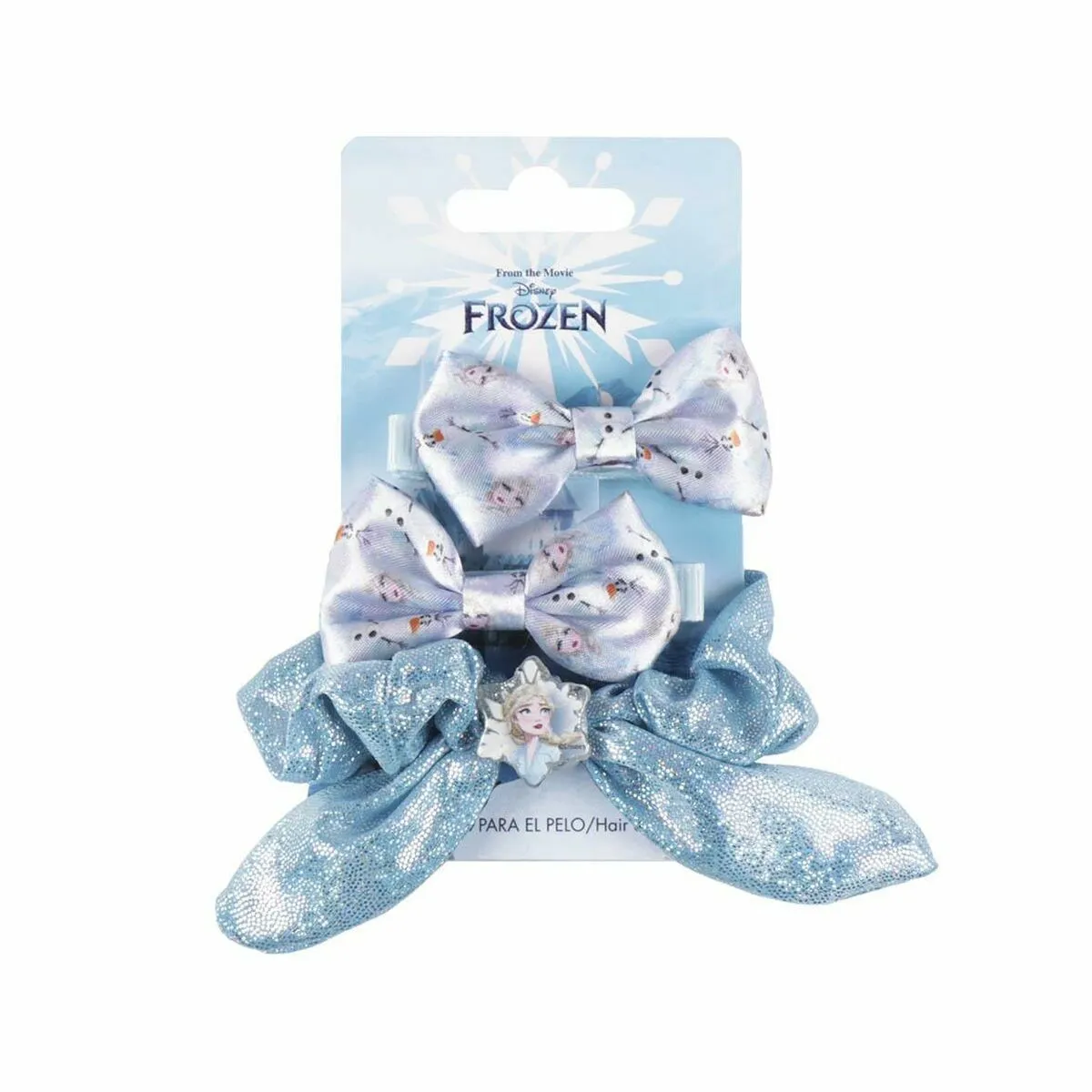 Fermagli per Capelli Princesses Disney   Azzurro Fiocco Frozen Set (3 Pezzi)