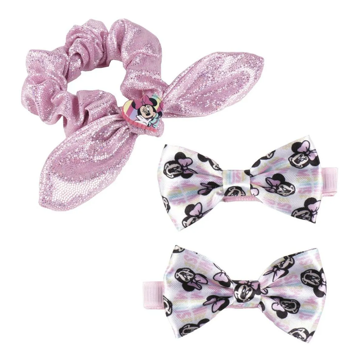 Accessori per i Capelli Minnie Mouse Rosa 3 Pezzi