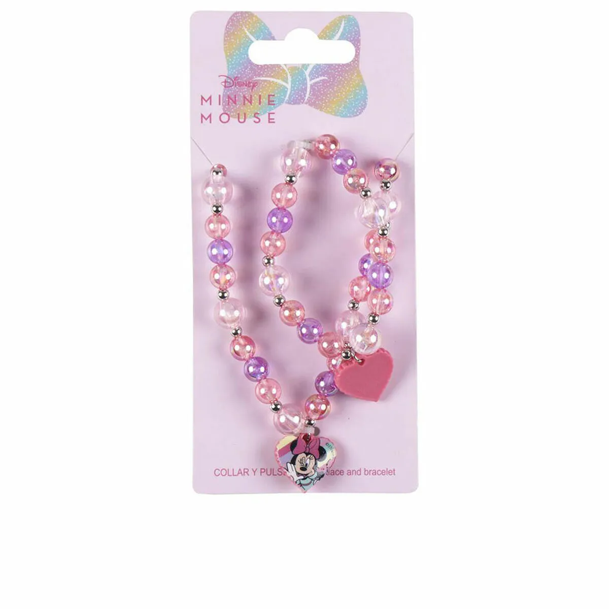 Kit di Bigiotteria Disney Rosa Minnie Mouse 2 Pezzi