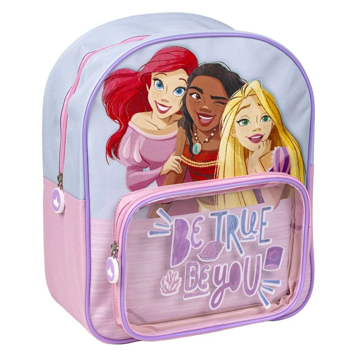 Zaino Scuola Princesses Disney Trasparente Azzurro 25 x 30 x 12 cm