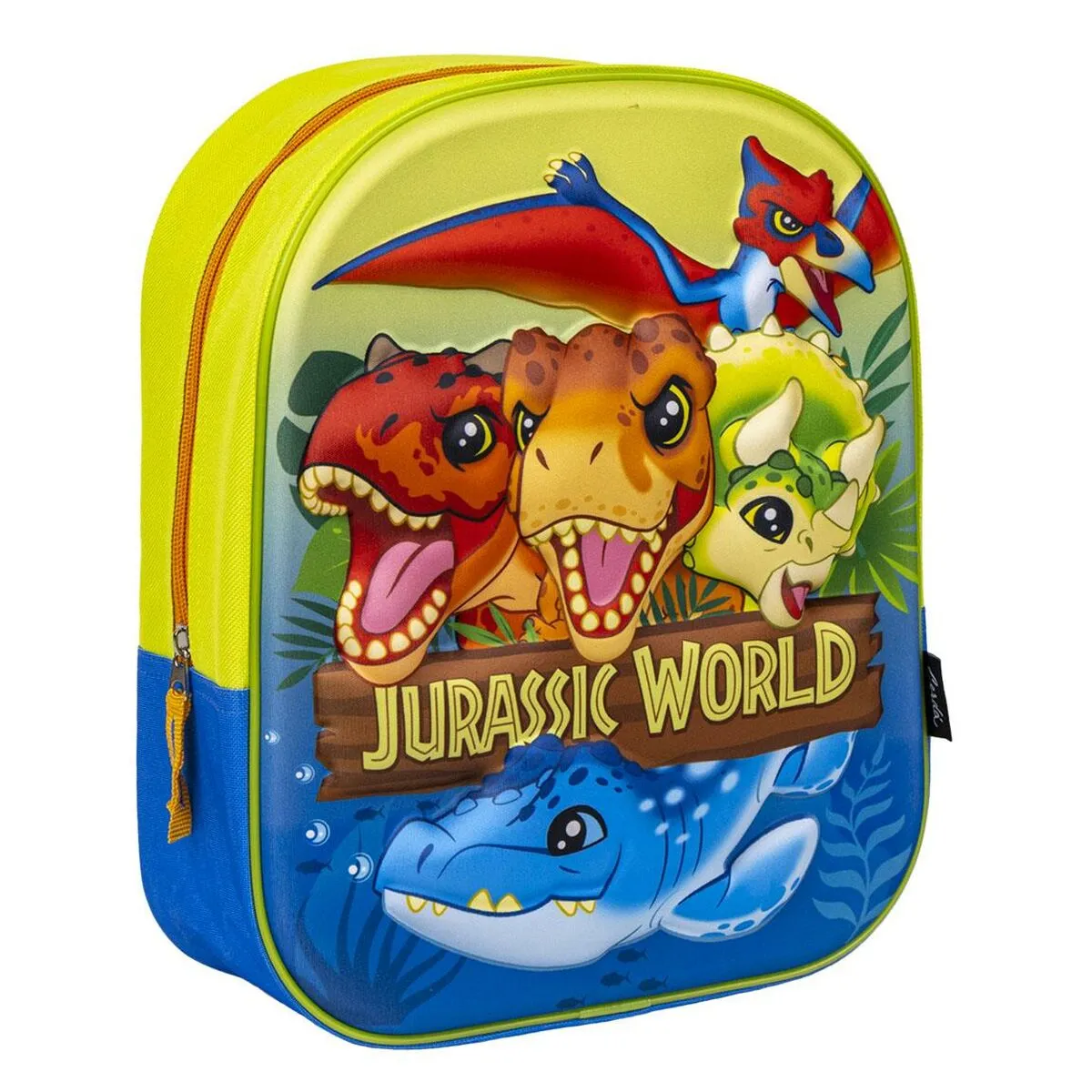 Zaino Scuola 3D Jurassic Park Azzurro Verde Chiaro 25 x 31 x 10 cm