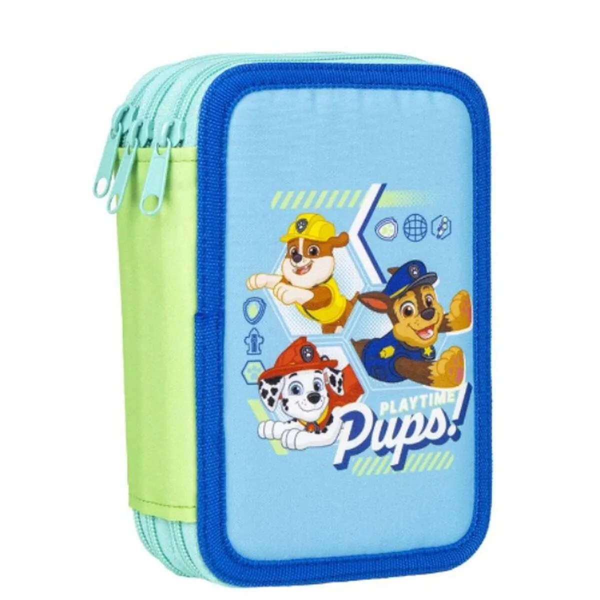 Plumier Triplo The Paw Patrol Azzurro 13 x 6 x 19,5 cm