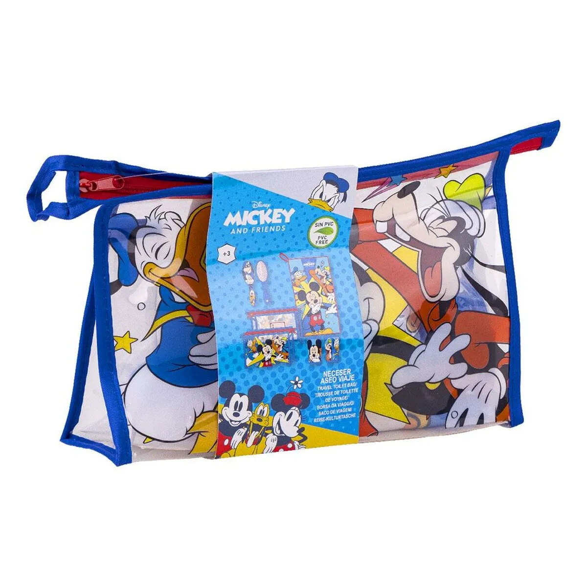 Set da Bagno da Viaggio per Bambini Mickey Mouse 4 Pezzi Azzurro