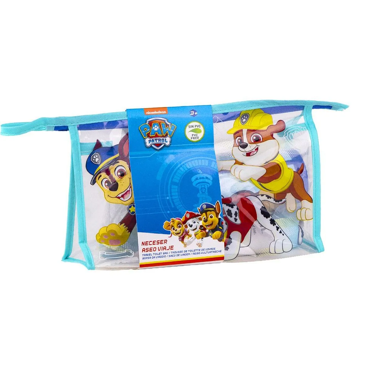 Set da Bagno da Viaggio per Bambini The Paw Patrol 4 Pezzi Azzurro Chiaro