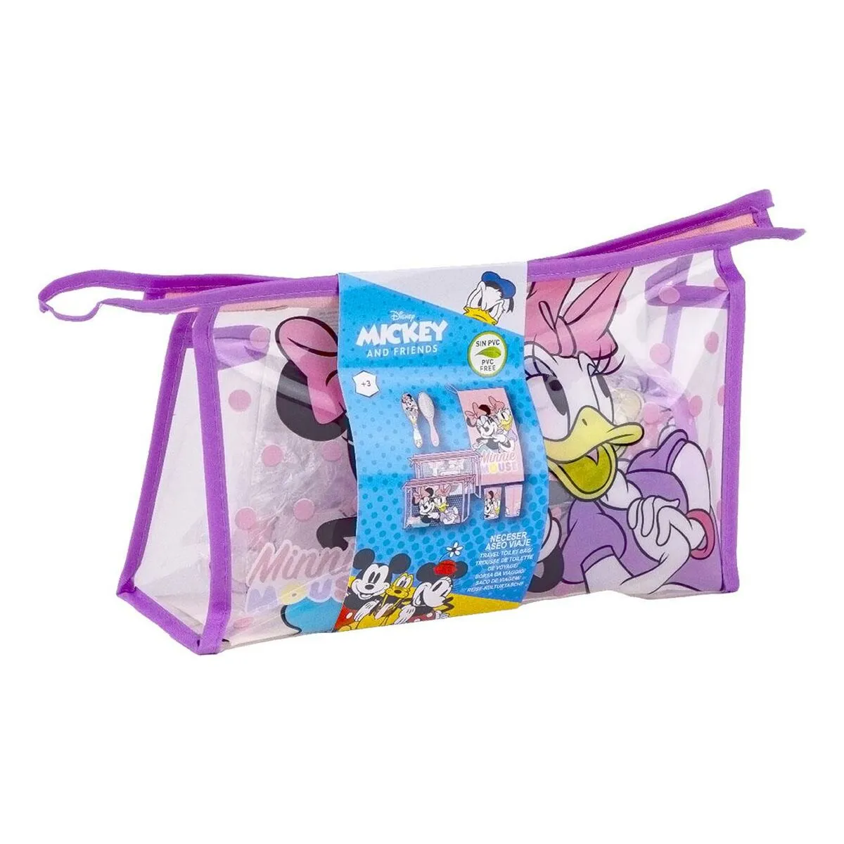 Set da Bagno da Viaggio per Bambini Minnie Mouse 4 Pezzi Rosa 23 x 15 x 8 cm