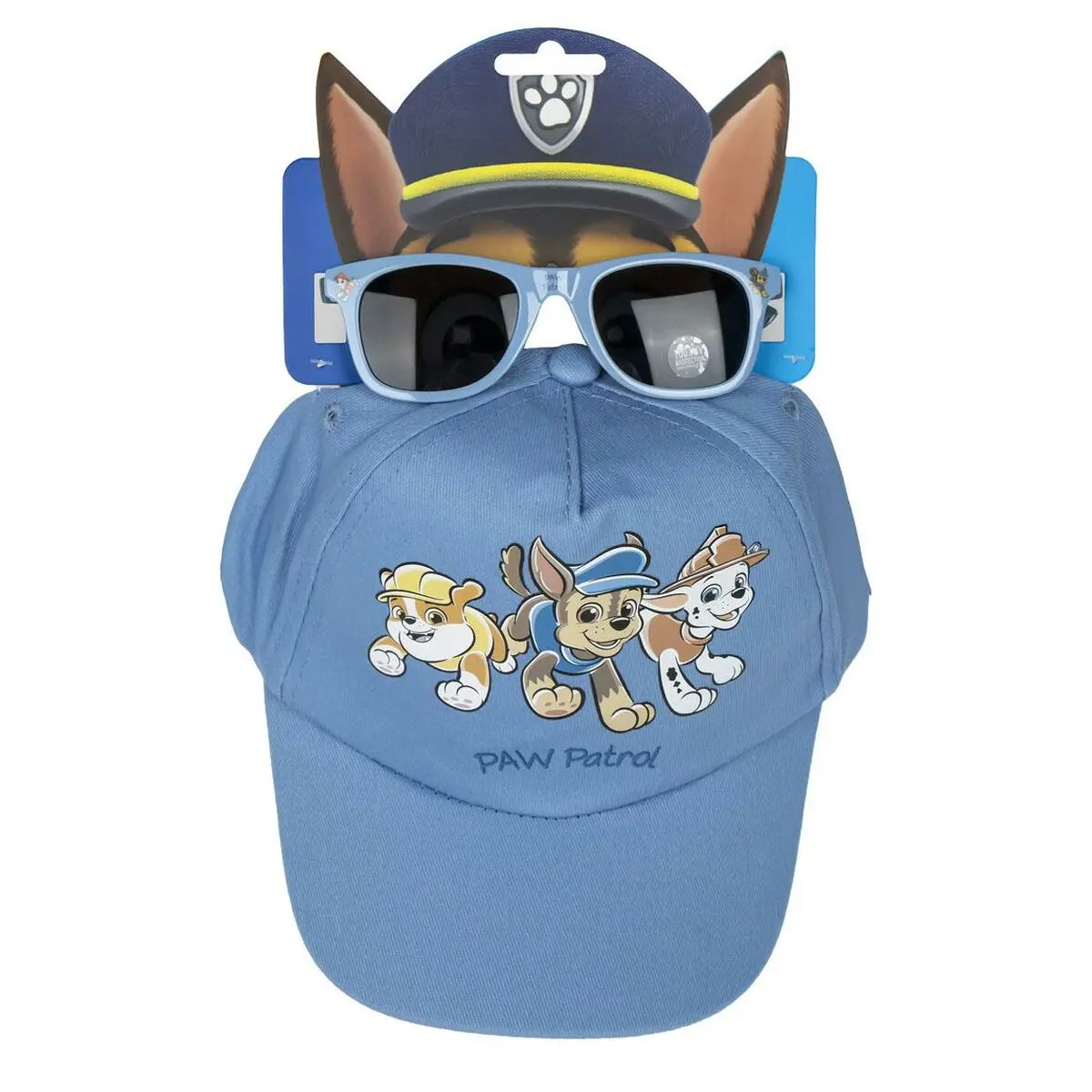 Set di berretto e occhiali da sole The Paw Patrol 2 Pezzi Azzurro (54 cm)