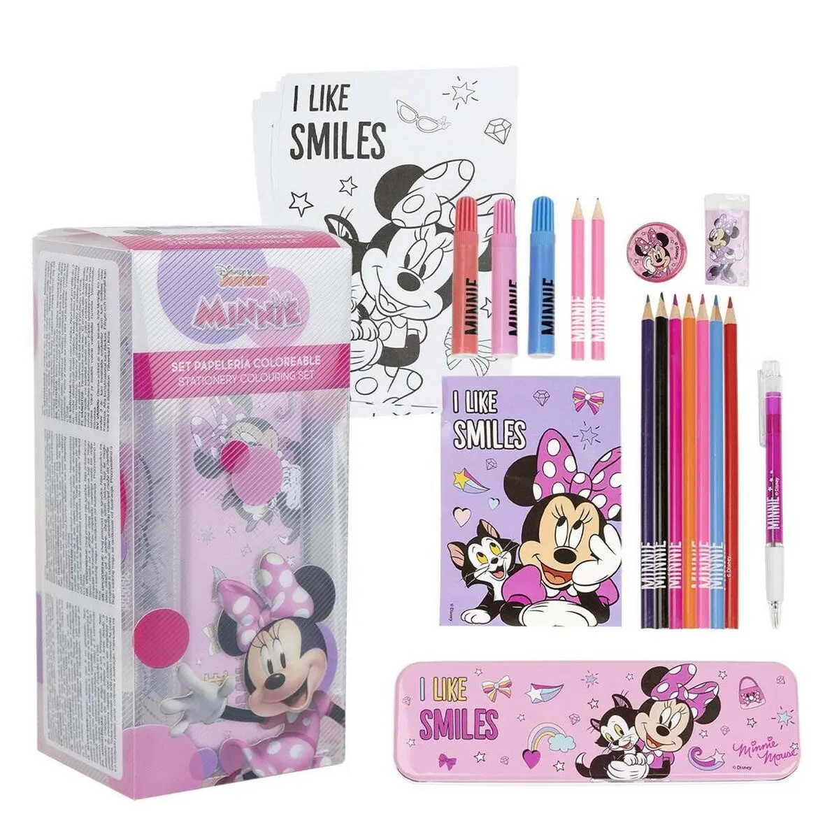 Set di Cancelleria Minnie Mouse 25 Pezzi Rosa