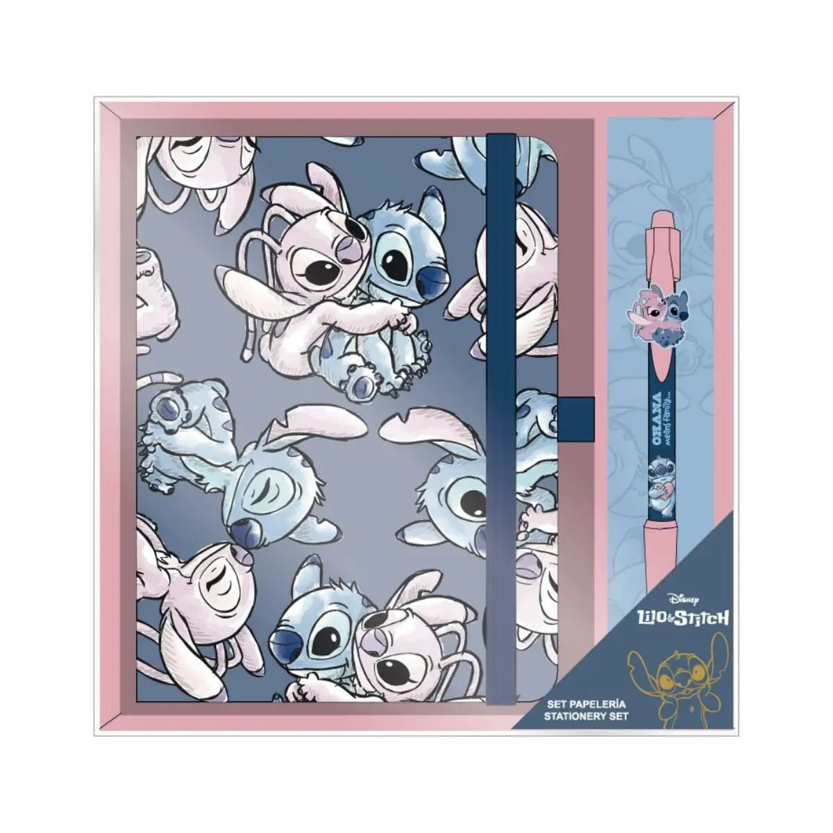 Set di Cancelleria Stitch 2 Pezzi Azzurro