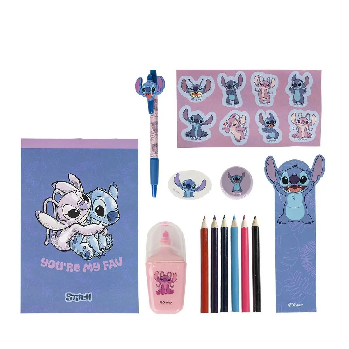 Set di Cancelleria Stitch Azzurro