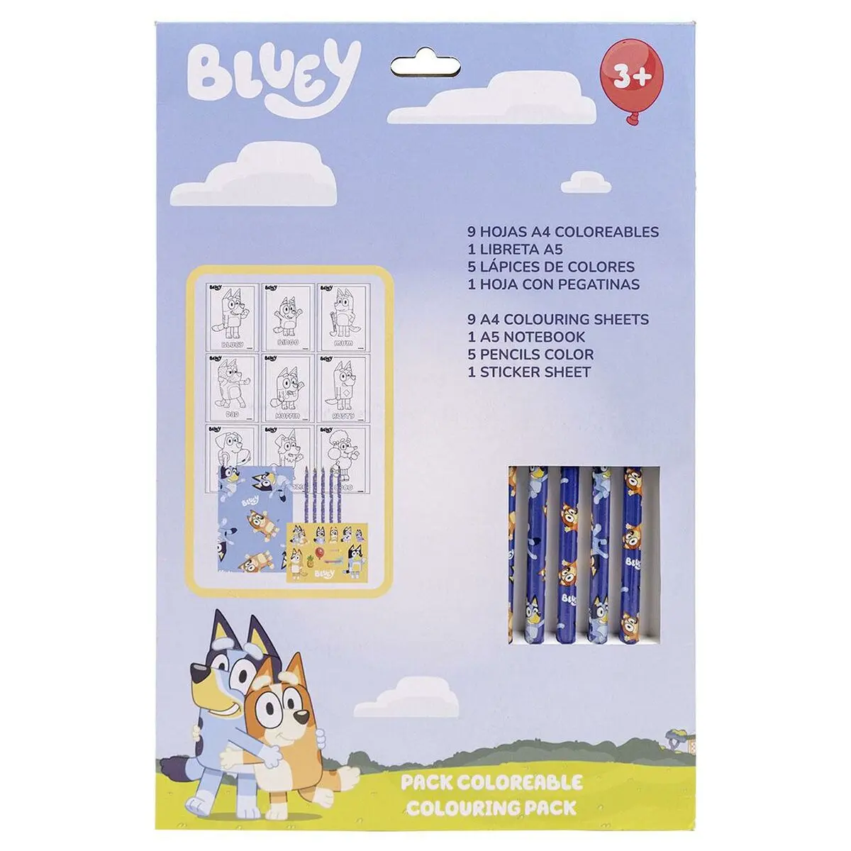 Set di Cancelleria Bluey 16 Pezzi Azzurro