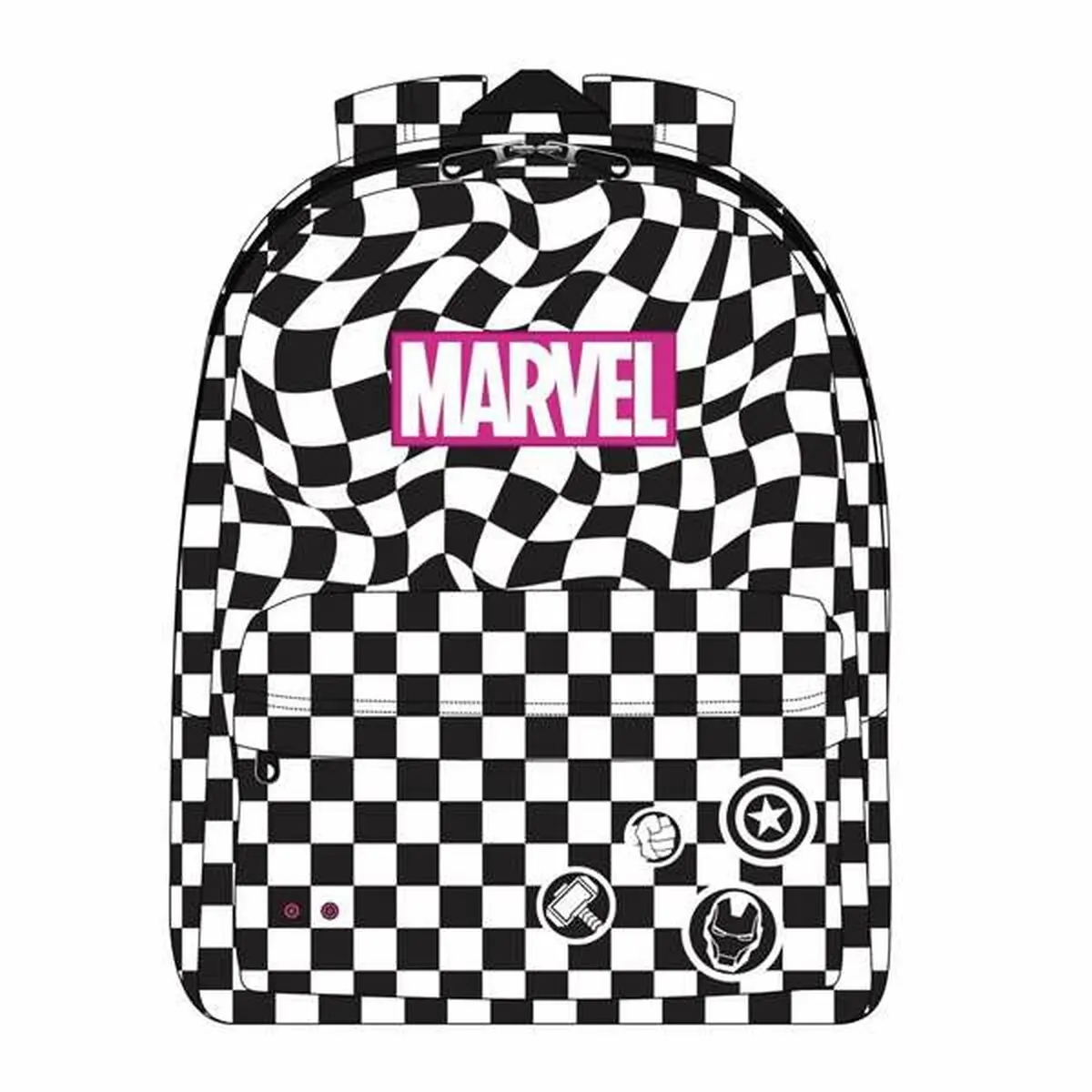 Zaino Scuola Marvel Nero 32 x 12 x 42 cm