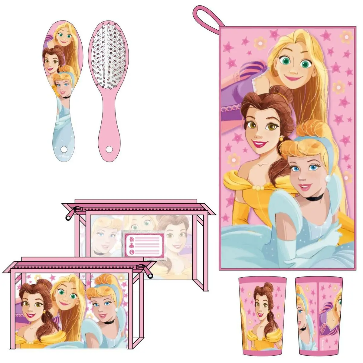 Necessaire da Viaggio Disney Princess Rosa 23 x 15 x 8 cm