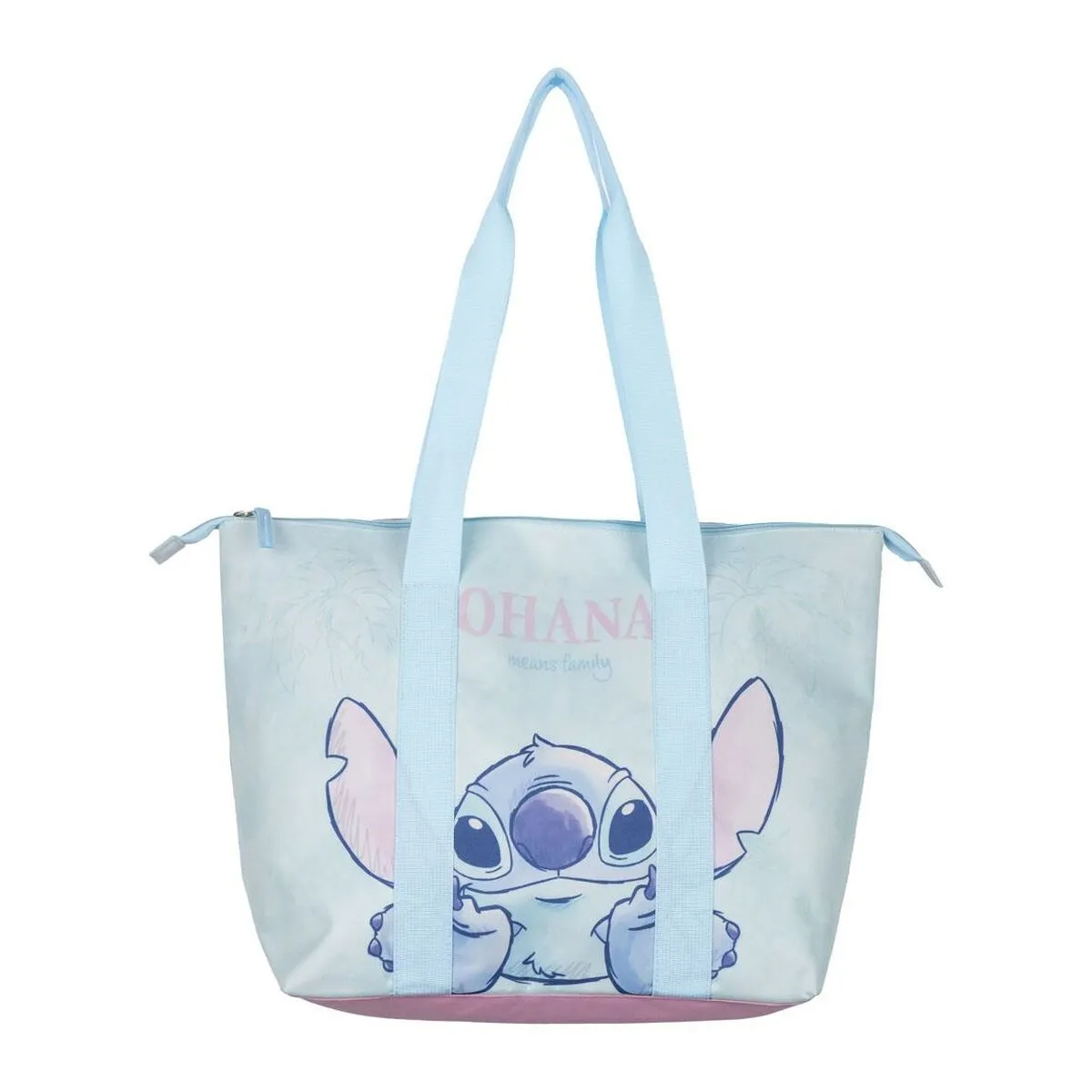 Borsa da Mare Stitch Rosa 48 x 5 x 32 cm Azzurro Chiaro