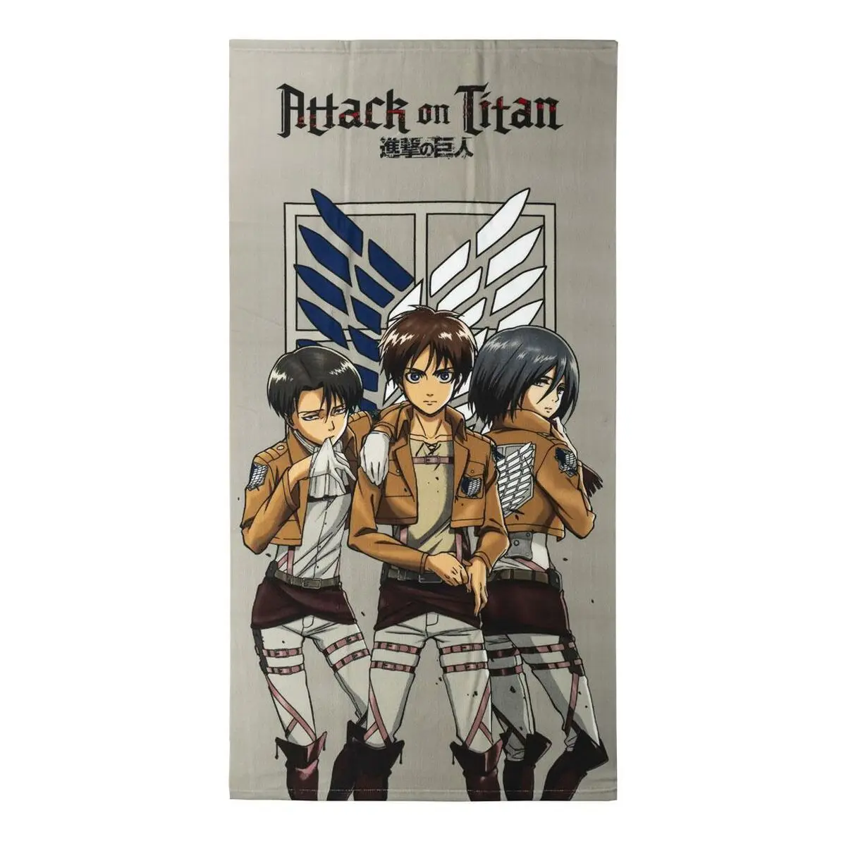 Telo da Mare Attack on Titan Multicolore 100 % poliestere 70 x 140 cm