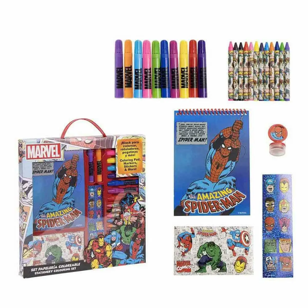 Set di Cancelleria Marvel Azzurro