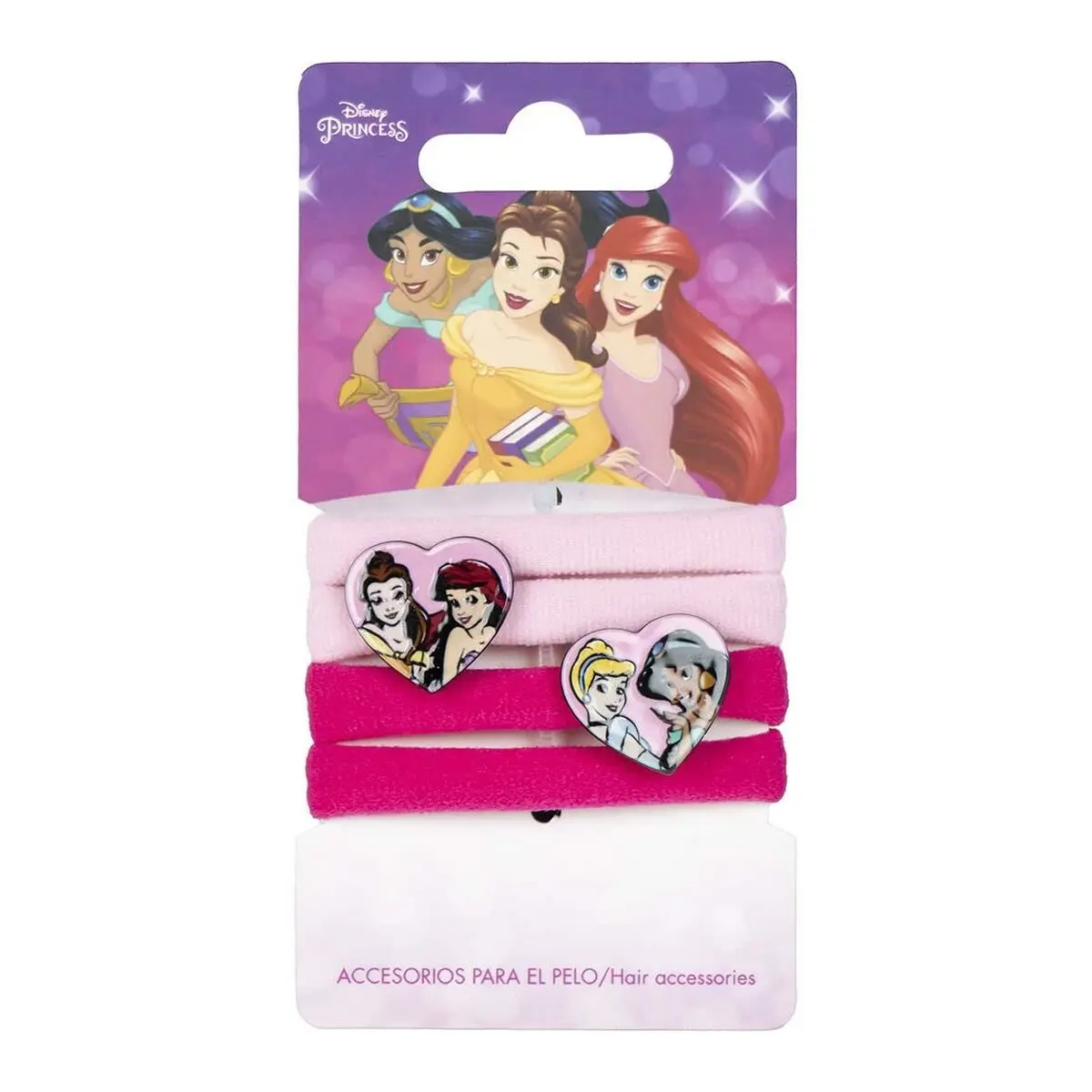 Elastici per Capelli Disney Princess Multicolore 4 Unità