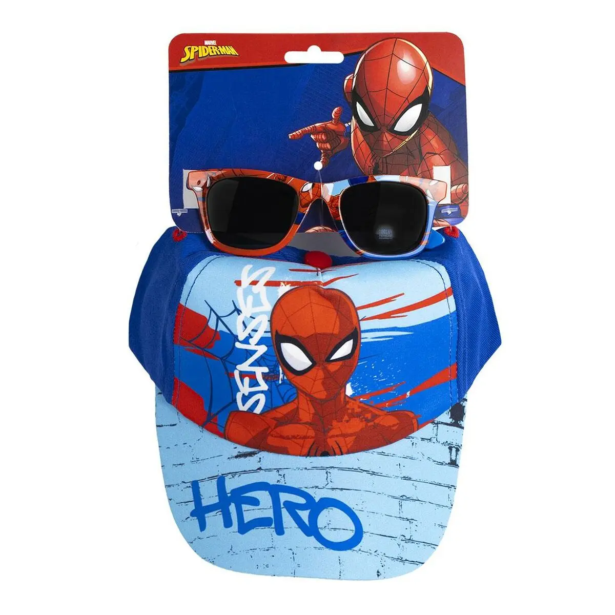 Cappellino per Bambini Spider-Man Azzurro (53 cm)