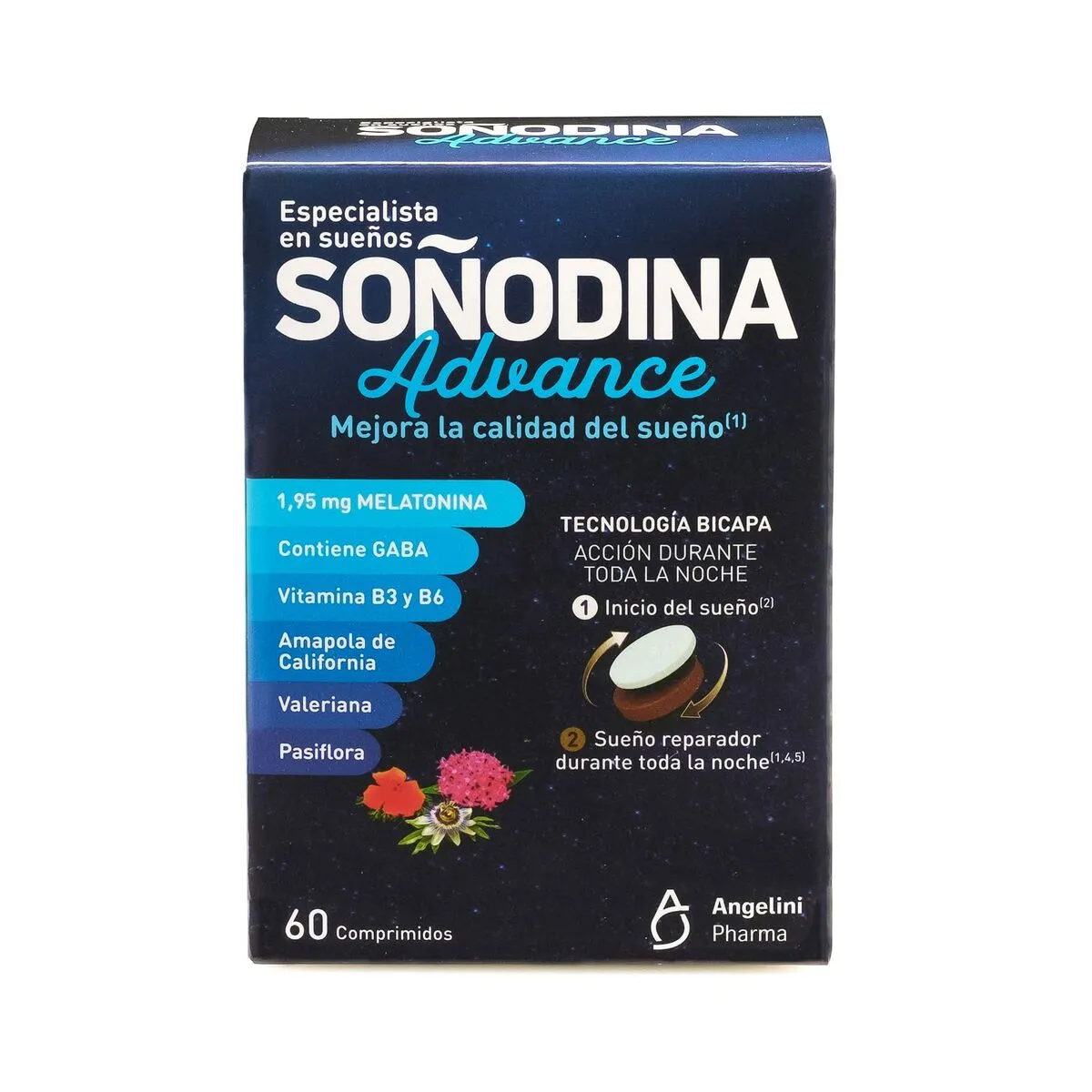 Integratore per Insonnia Natura Essenziale Soñodina Advance Melatonina 60 Unità