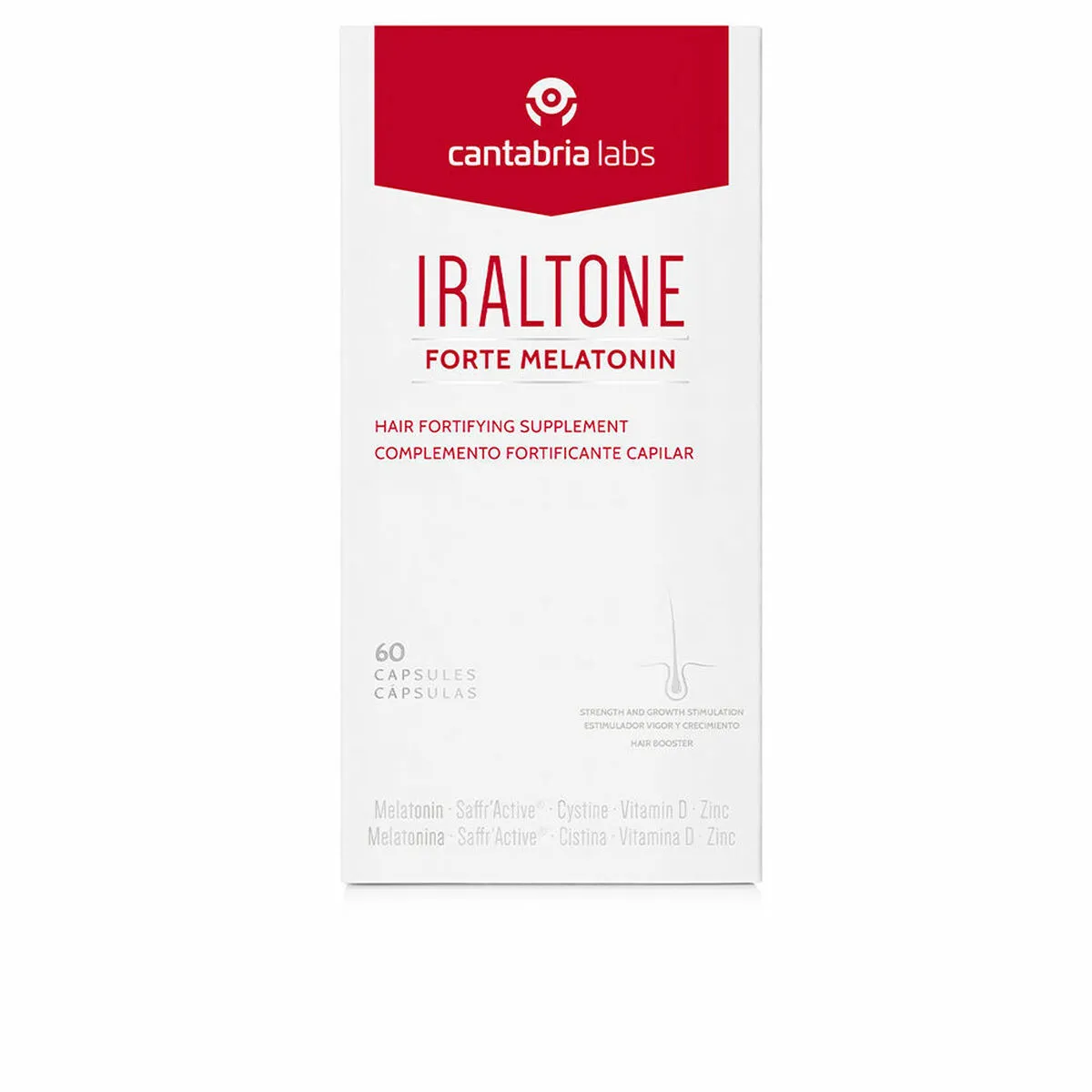 Integratore Alimentare Anticaduta per Capelli Iraltone Forte Melatonin 60 Unità