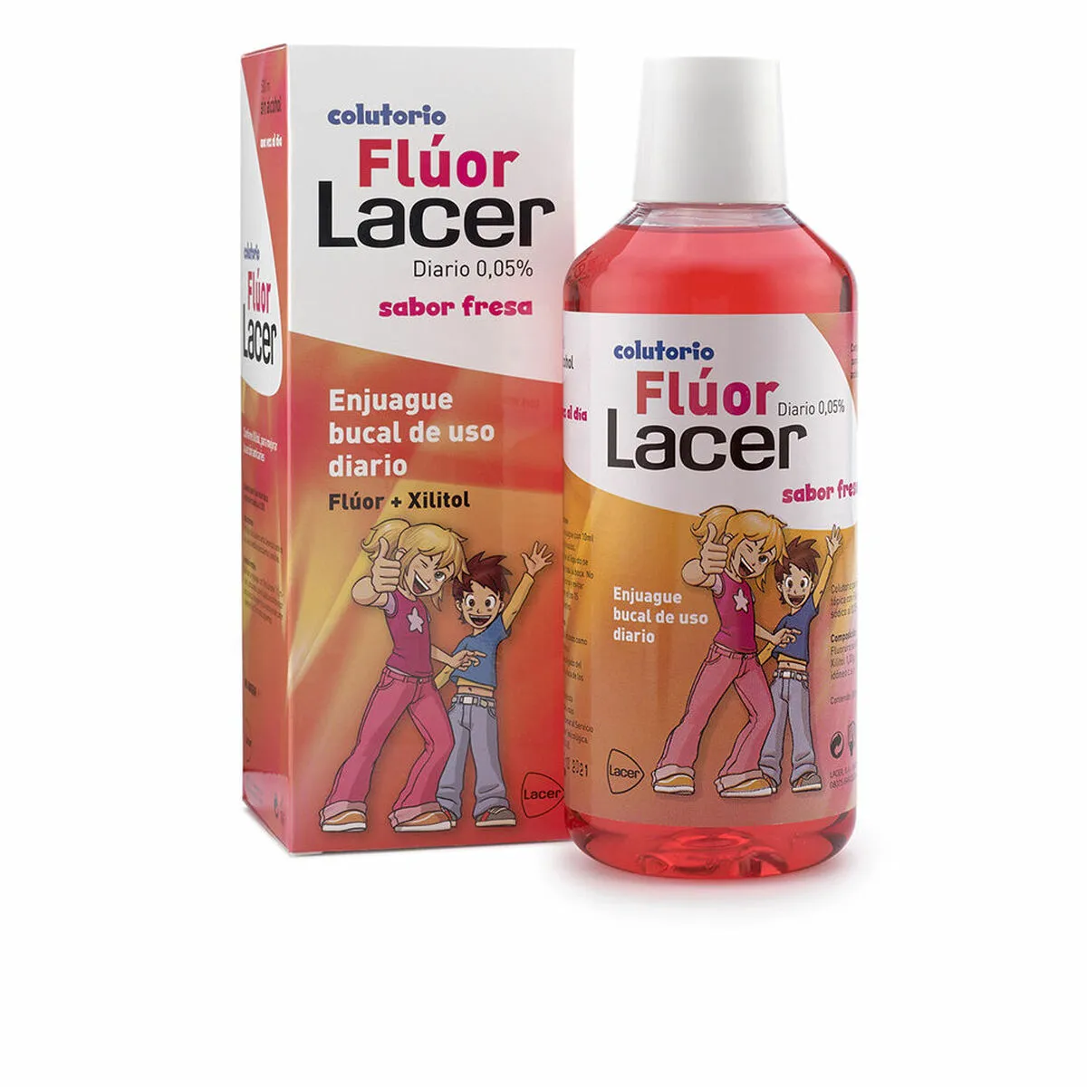 Collutorio Lacer Fragola Fluoro Junior (500 ml)