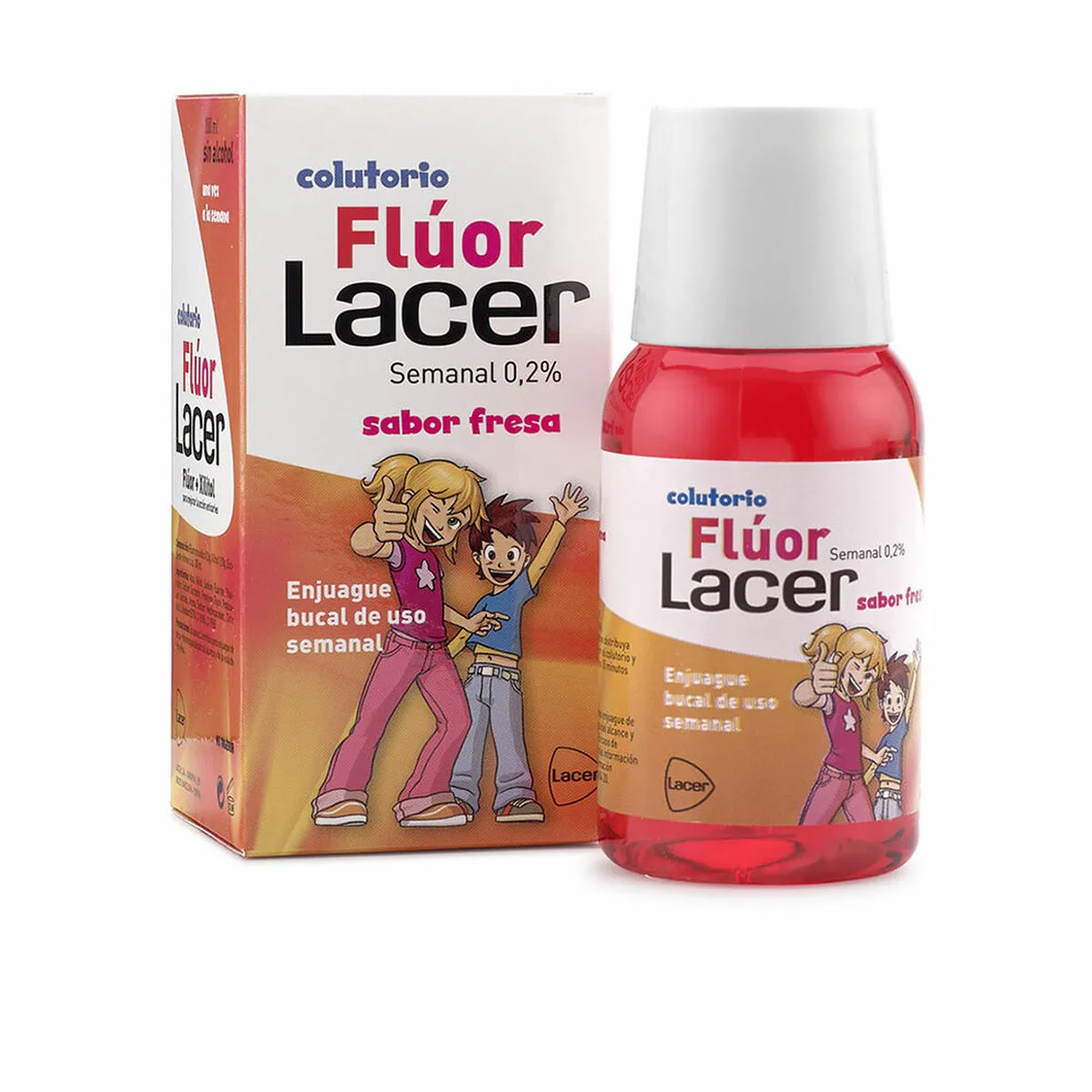 Collutorio Lacer Fragola Fluoro Junior (100 ml)