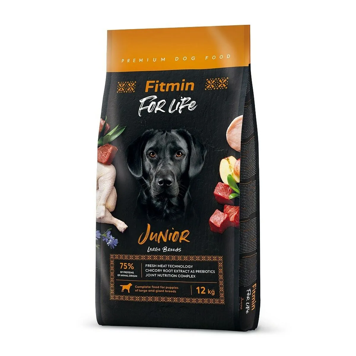 Io penso Fitmin Junior Large Breed Carne di vitello Uccelli 20-40 Kg 12 kg