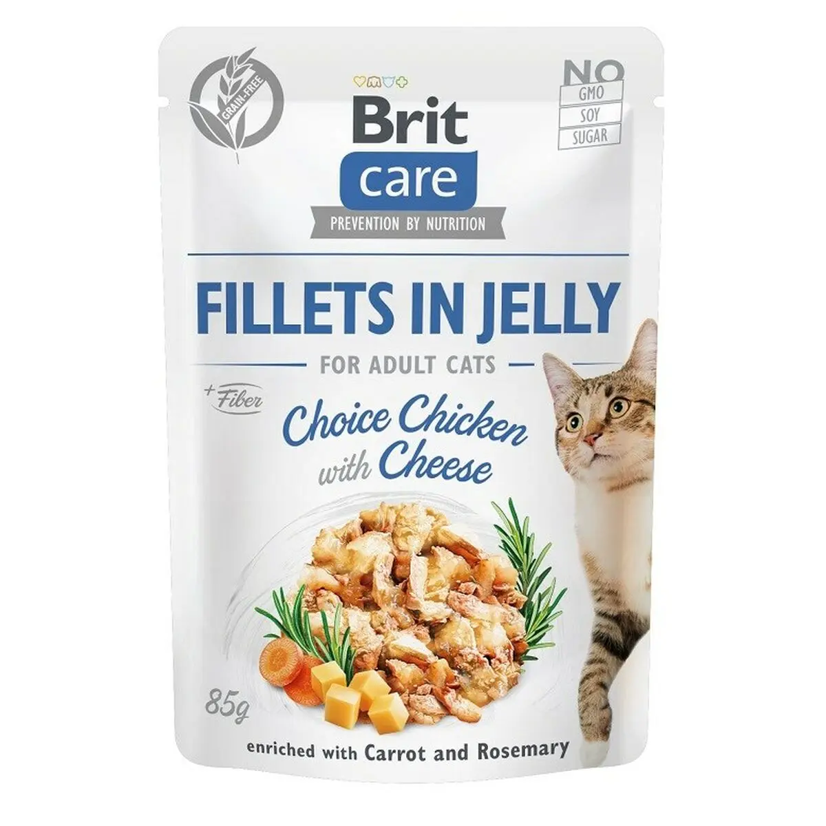 Cibo per gatti Brit Jelly Pollo Formaggio 85 g