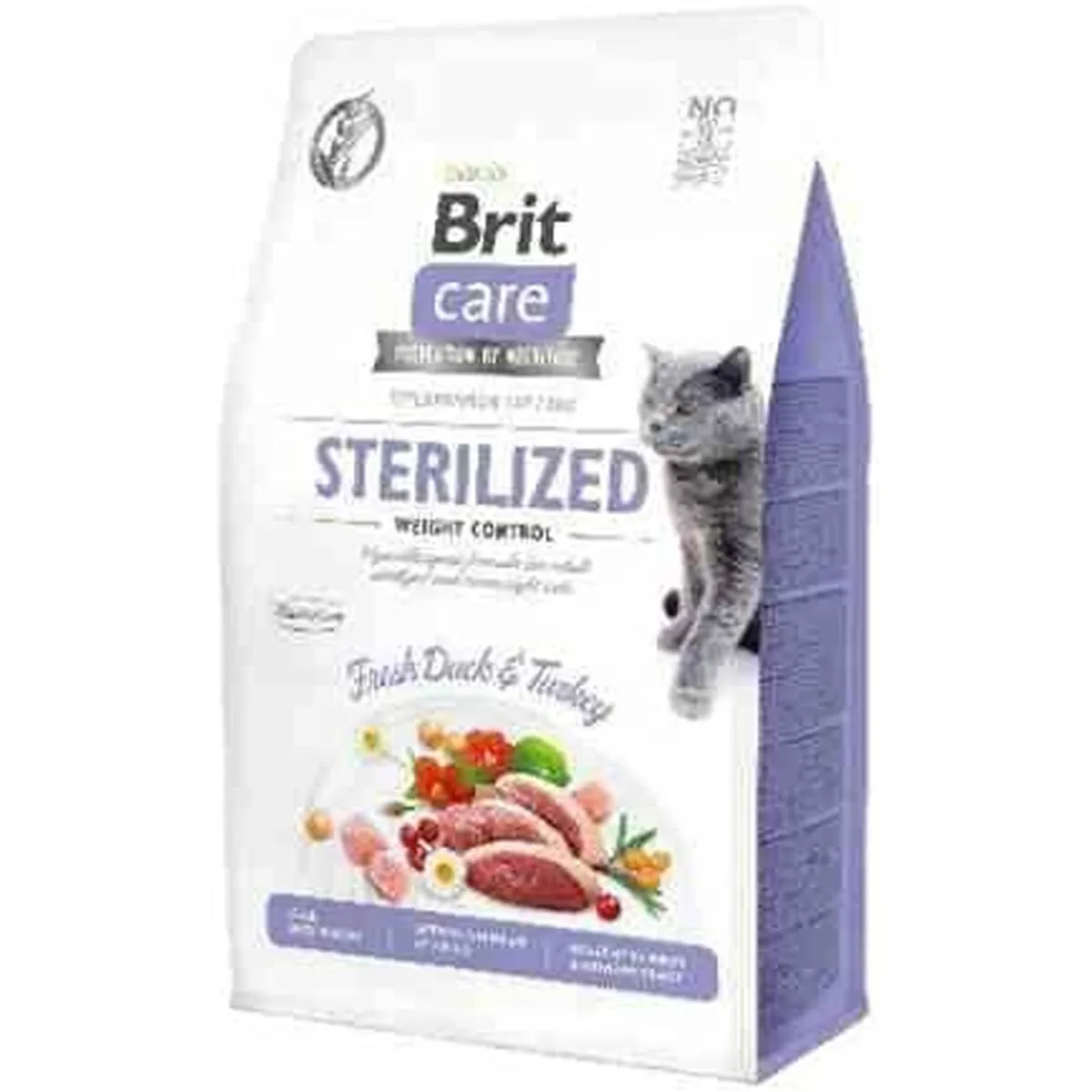 Cibo per gatti Brit Care Grain-Free Sterilized Weight Control Adulto Tacchino Anatra 400 g