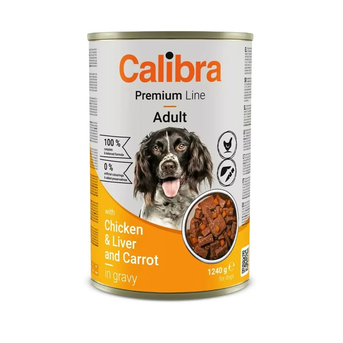 Cibo umido Calibra CALIBRA Premium Line Adult Chicken with liver and carrot Pollo 1,2 kg