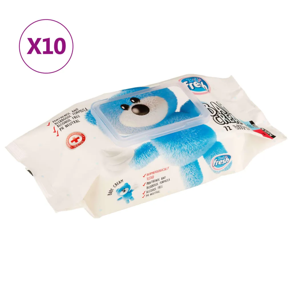 vidaXL Salviette per Bambini 10 Confezioni 720 Salviette