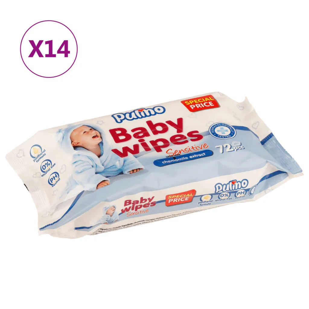 vidaXL Salviette per Bambini 14 Confezioni 1008 Salviette