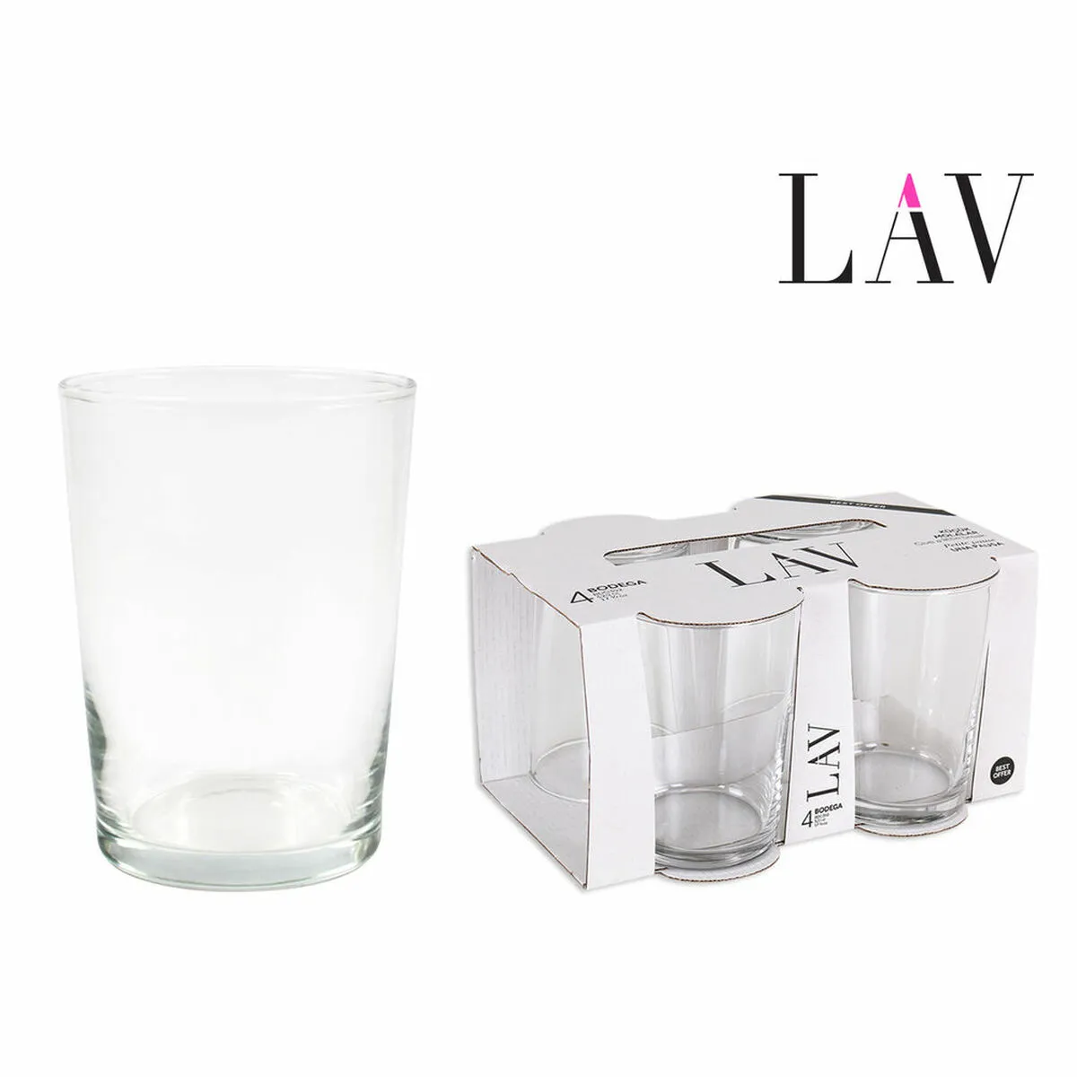 Set di Bicchieri LAV Best Offer (4 uds) (520 ml)