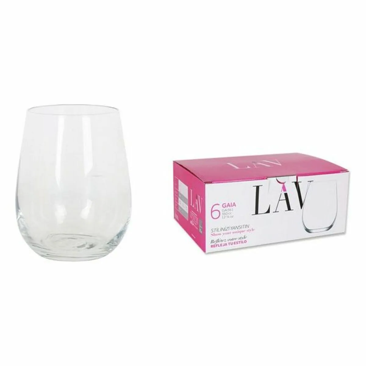 Set di Bicchieri LAV Gaia (6 uds) (360 ml)