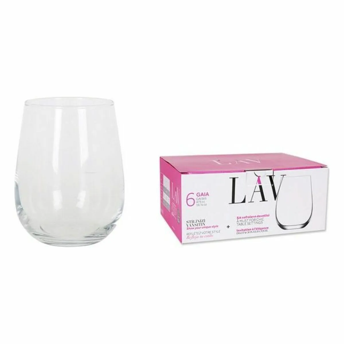 Set di Bicchieri LAV Gaia (6 uds) (475 ml)