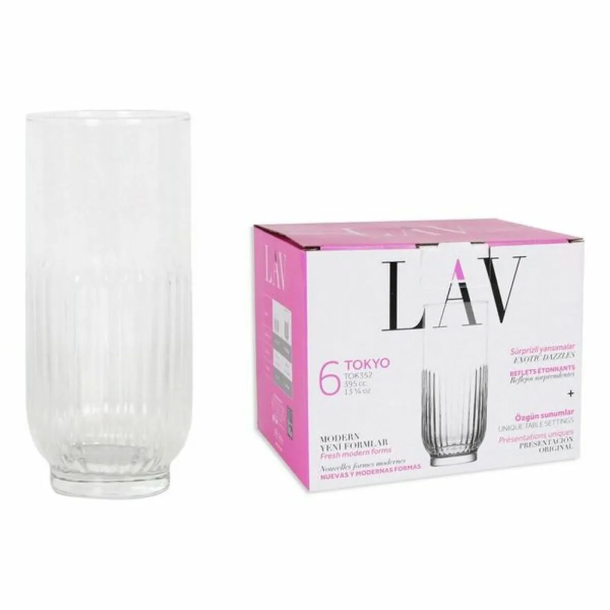 Set di Bicchieri LAV Tokyo (6 uds) (395 ml)