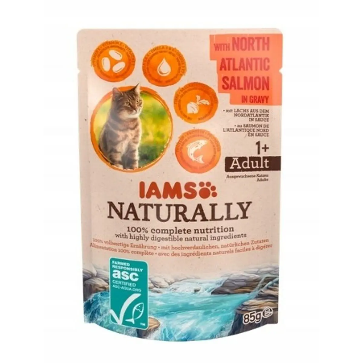 Cibo per gatti Eukanuba Naturally Adult Pesce 85 g