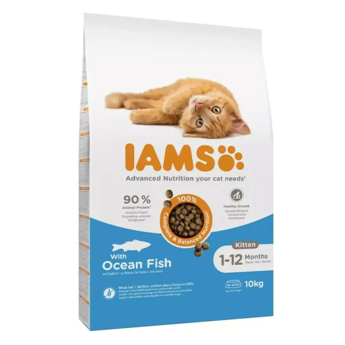 Io penso IAMS Vitality Cat Kitten Ocean Fish Pesce 10 kg