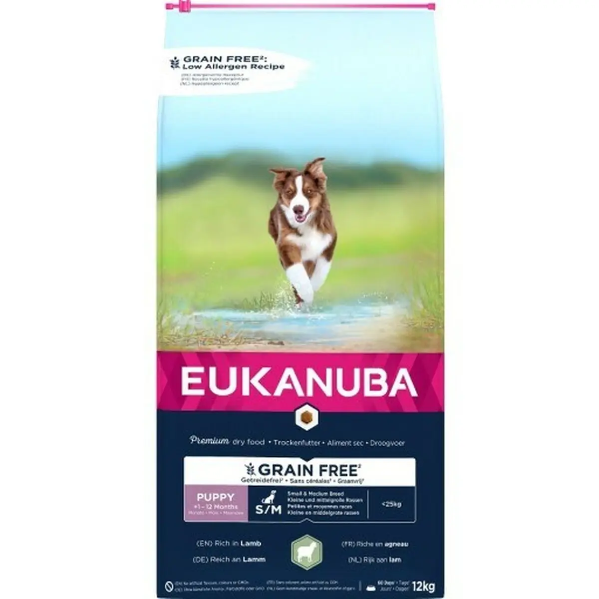 Io penso Eukanuba Grain Free Puppy Small&Medium Lamb Agnello 12 kg