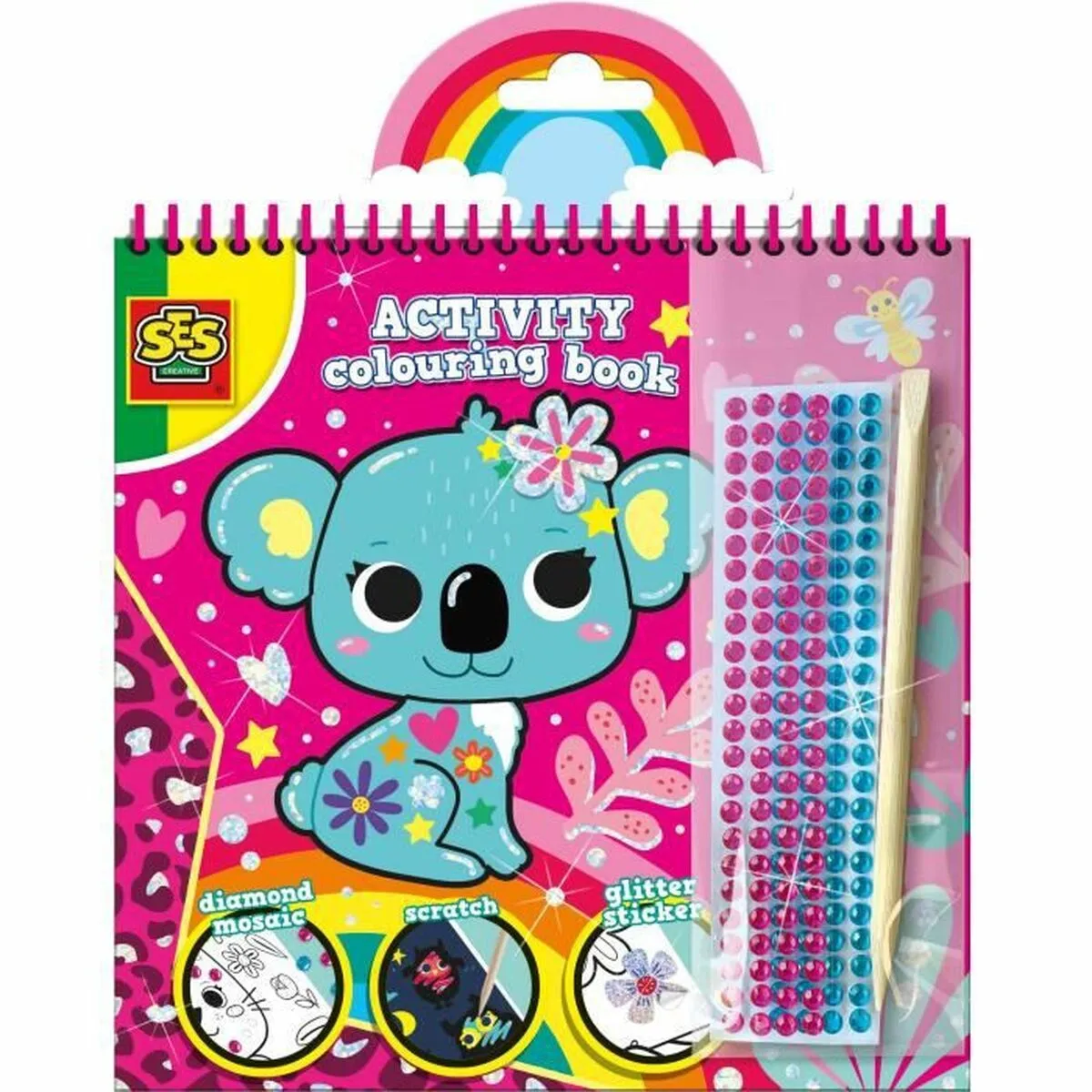 Disegni da dipingere SES Creative Activity Colouring Book 3 in 1 Quaderno