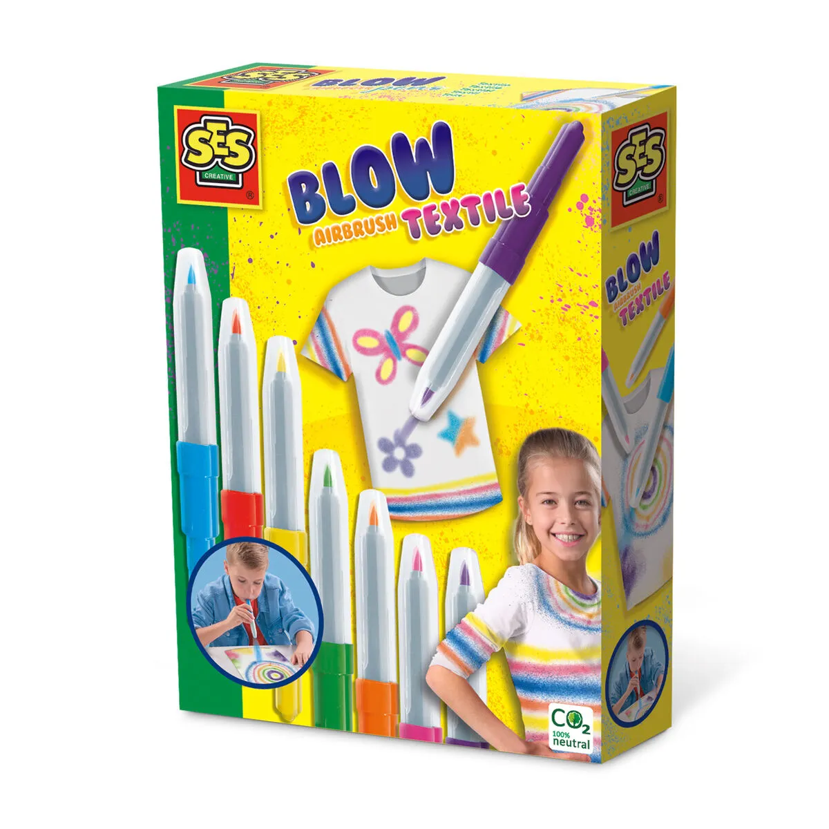 Gioco Fai-da-te SES Creative Blow Airbrush Textile